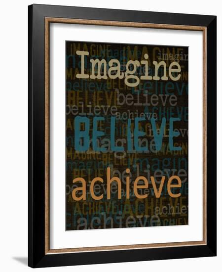 Imagine Believe Achieve-Taylor Greene-Framed Art Print