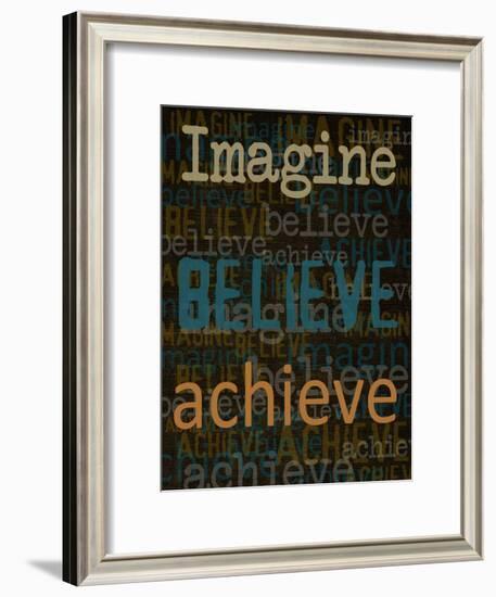 Imagine Believe Achieve-Taylor Greene-Framed Art Print