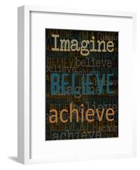 Imagine Believe Achieve-Taylor Greene-Framed Art Print