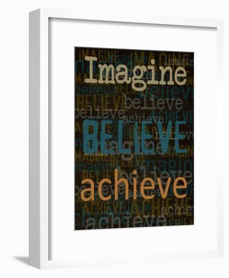 Imagine Believe Achieve-Taylor Greene-Framed Art Print