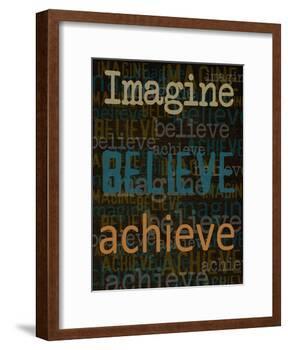 Imagine Believe Achieve-Taylor Greene-Framed Art Print