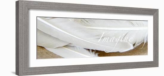 Imagine: White Feathers-Nicole Katano-Framed Photo