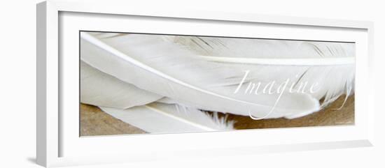 Imagine: White Feathers-Nicole Katano-Framed Photo