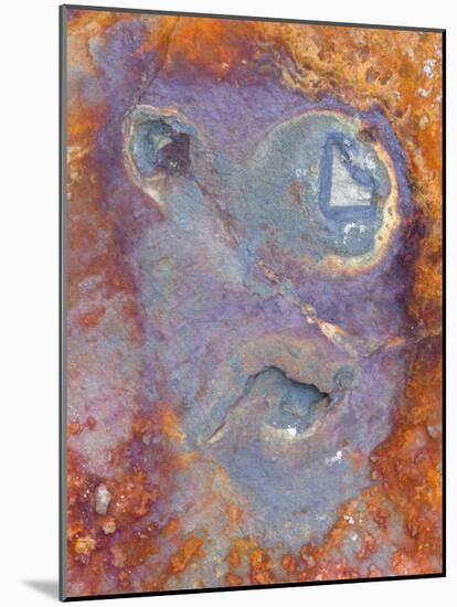 Imagined Face in Slate, Easdale, Scotland, UK-Niall Benvie-Mounted Photographic Print