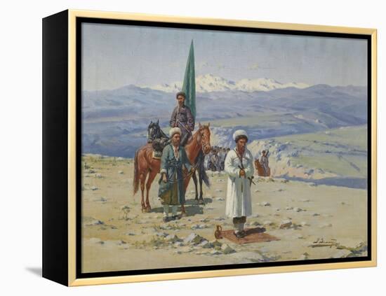 Imam Shamil in the Caucasus-Richard Karl Sommer-Framed Premier Image Canvas