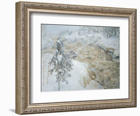 Imatra in Wintertime (Imatra Talvella), 1893 (Oil on Canvas)-Akseli Valdemar Gallen-kallela-Framed Giclee Print