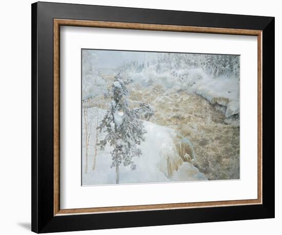 Imatra in Wintertime (Imatra Talvella), 1893 (Oil on Canvas)-Akseli Valdemar Gallen-kallela-Framed Giclee Print