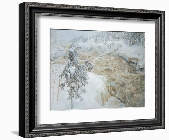 Imatra in Wintertime (Imatra Talvella), 1893 (Oil on Canvas)-Akseli Valdemar Gallen-kallela-Framed Giclee Print