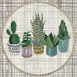 Embroidery Succulents, Cactus and Pots. Cactus Wall Art Embroidery Home Decor Cacti Succulents.-ImHope-Framed Premium Giclee Print