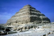 Step Pyramid (Behind Palms) of King Djoser (Zozer), Saqqara, Egypt, 3rd Dynasty, C2600 Bc-Imhotep-Framed Photographic Print