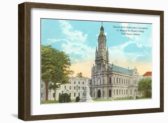 Immaculate Conception Church, Terre Haute, Indiana-null-Framed Art Print