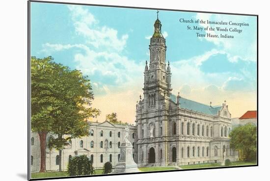 Immaculate Conception Church, Terre Haute, Indiana-null-Mounted Art Print