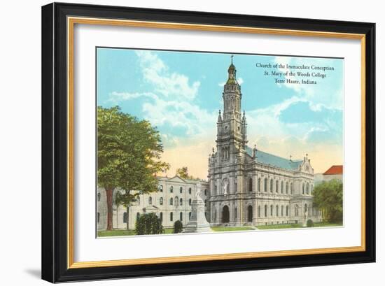 Immaculate Conception Church, Terre Haute, Indiana-null-Framed Art Print