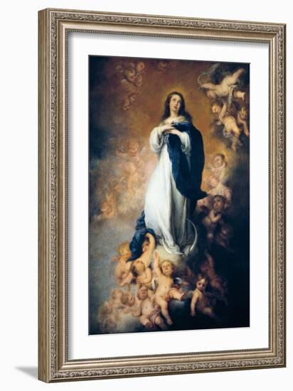 Immaculate Conception of Soult-Bartolome Esteban Murillo-Framed Art Print