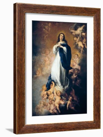 Immaculate Conception of Soult-Bartolome Esteban Murillo-Framed Art Print