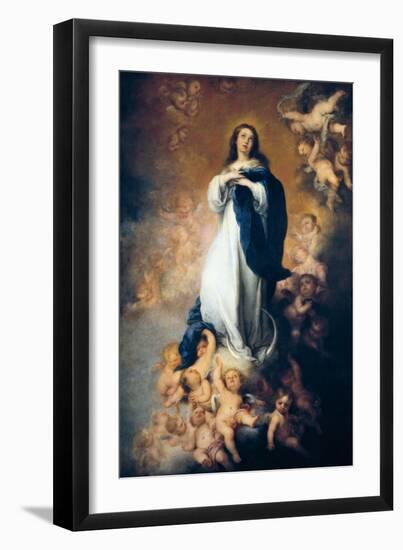 Immaculate Conception of Soult-Bartolome Esteban Murillo-Framed Art Print