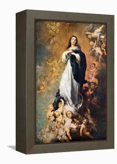 Immaculate Conception of the Escorial, C1678-Bartolomé Esteban Murillo-Framed Premier Image Canvas