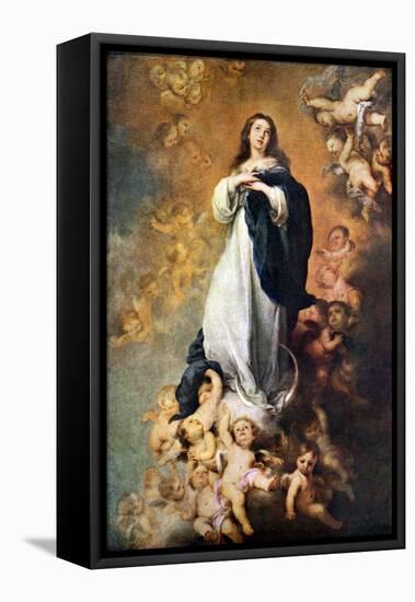Immaculate Conception of the Escorial, C1678-Bartolomé Esteban Murillo-Framed Premier Image Canvas