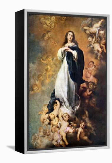 Immaculate Conception of the Escorial, C1678-Bartolomé Esteban Murillo-Framed Premier Image Canvas