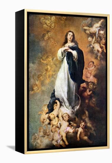 Immaculate Conception of the Escorial, C1678-Bartolomé Esteban Murillo-Framed Premier Image Canvas