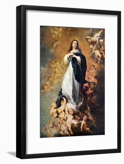 Immaculate Conception of the Escorial, C1678-Bartolomé Esteban Murillo-Framed Giclee Print