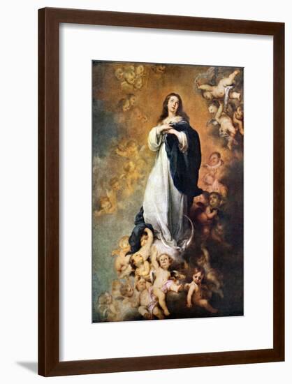 Immaculate Conception of the Escorial, C1678-Bartolomé Esteban Murillo-Framed Giclee Print