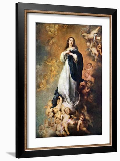 Immaculate Conception of the Escorial, C1678-Bartolomé Esteban Murillo-Framed Giclee Print