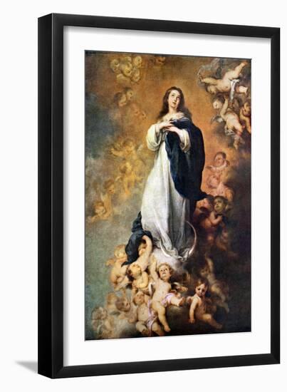 Immaculate Conception of the Escorial, C1678-Bartolomé Esteban Murillo-Framed Giclee Print