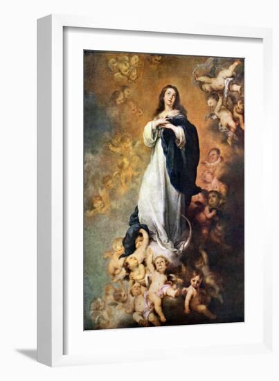 Immaculate Conception of the Escorial, C1678-Bartolomé Esteban Murillo-Framed Giclee Print