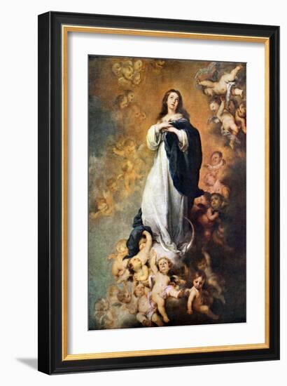 Immaculate Conception of the Escorial, C1678-Bartolomé Esteban Murillo-Framed Giclee Print