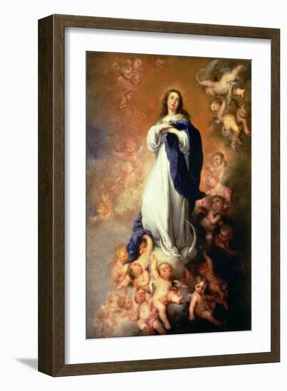 Immaculate Conception of the Escorial, circa 1678-Bartolome Esteban Murillo-Framed Giclee Print