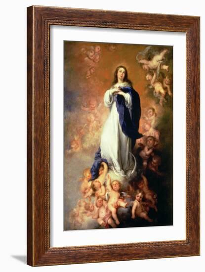 Immaculate Conception of the Escorial, circa 1678-Bartolome Esteban Murillo-Framed Giclee Print