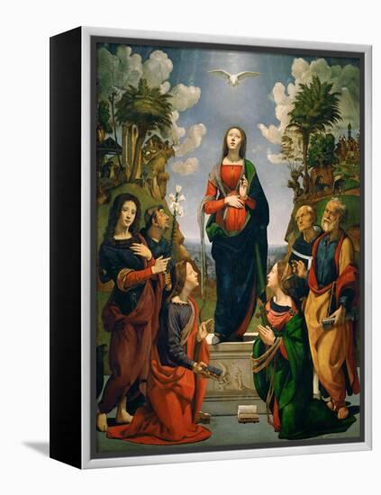 Immaculate Conception with Six Saints-Piero di Cosimo-Framed Premier Image Canvas