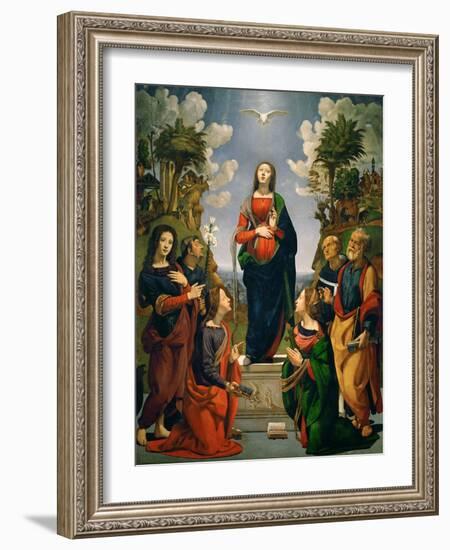 Immaculate Conception with Six Saints-Piero di Cosimo-Framed Giclee Print