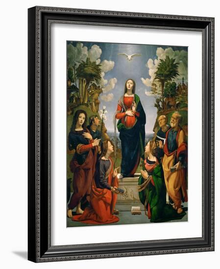 Immaculate Conception with Six Saints-Piero di Cosimo-Framed Giclee Print