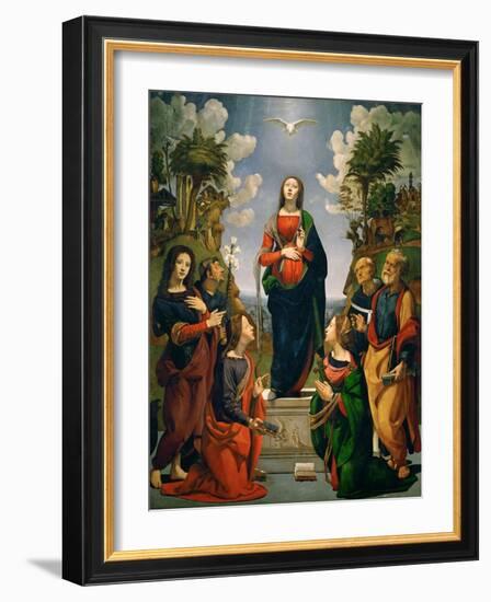 Immaculate Conception with Six Saints-Piero di Cosimo-Framed Giclee Print
