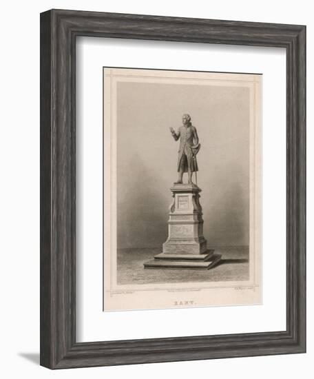 Immanuel Kant German Philosopher: Commemorative Statue in Konigsberg-E. Wagner-Framed Art Print