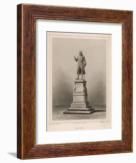 Immanuel Kant German Philosopher: Commemorative Statue in Konigsberg-E. Wagner-Framed Art Print