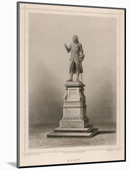 Immanuel Kant German Philosopher: Commemorative Statue in Konigsberg-E. Wagner-Mounted Art Print