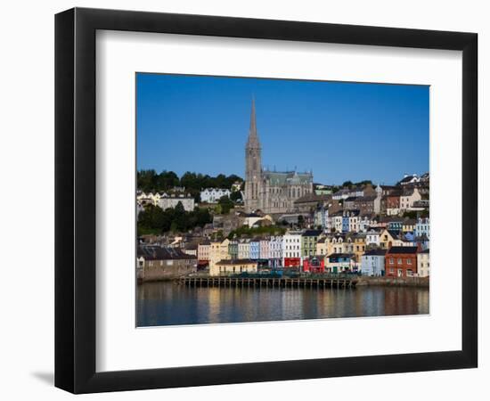 Immigrant Embarkation Harbour, Terraced Houses and St Colman's Cathedral, Cobh, Ireland-null-Framed Photographic Print