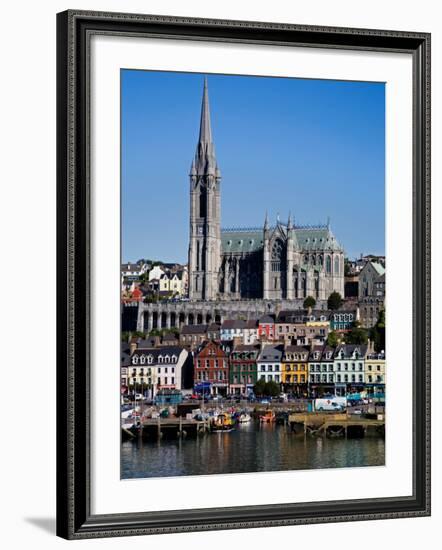 Immigrant Embarkation Harbour, Terraced Houses and St Colman's Cathedral, County Cork, Ireland-null-Framed Photographic Print