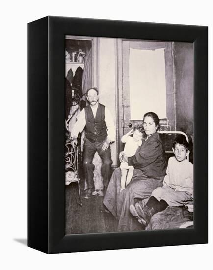Immigrant Family, Lower East Side, New York City, c.1910-Jacob August Riis-Framed Premier Image Canvas