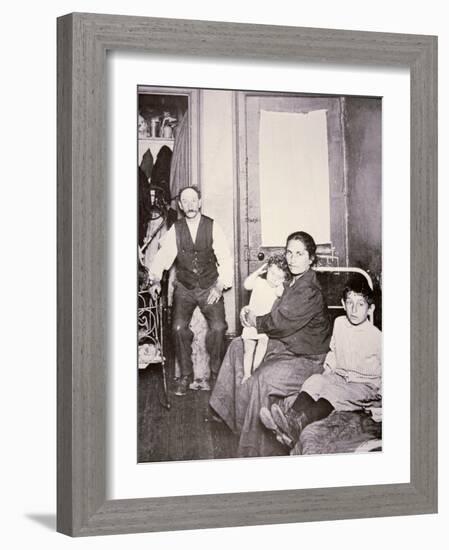 Immigrant Family, Lower East Side, New York City, c.1910-Jacob August Riis-Framed Photographic Print