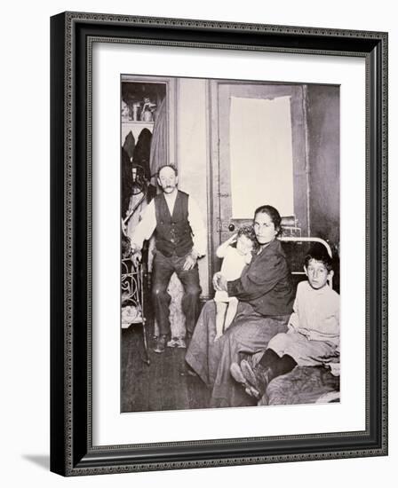 Immigrant Family, Lower East Side, New York City, c.1910-Jacob August Riis-Framed Photographic Print