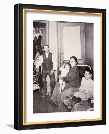 Immigrant Family, Lower East Side, New York City, c.1910-Jacob August Riis-Framed Photographic Print