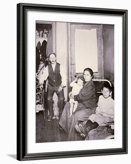 Immigrant Family, Lower East Side, New York City, c.1910-Jacob August Riis-Framed Photographic Print