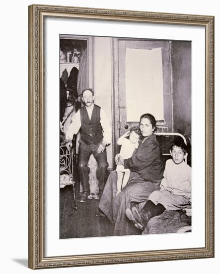 Immigrant Family, Lower East Side, New York City, c.1910-Jacob August Riis-Framed Photographic Print