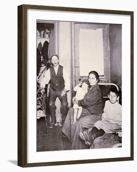 Immigrant Family, Lower East Side, New York City, c.1910-Jacob August Riis-Framed Photographic Print