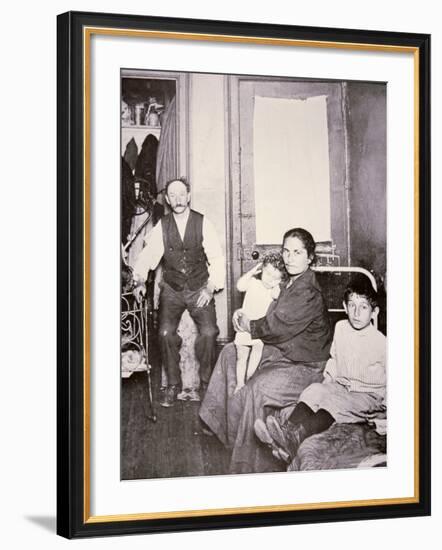 Immigrant Family, Lower East Side, New York City, c.1910-Jacob August Riis-Framed Photographic Print