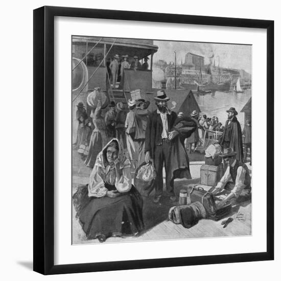 Immigrants Disembarking at Quebec, Canada-null-Framed Photographic Print